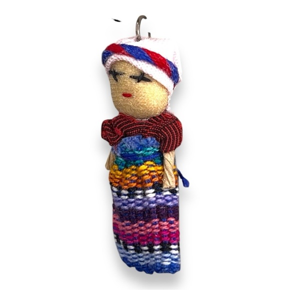 Handmade Worry Doll Necklace Gift Guatemalan Artisan - Picture 1 of 10